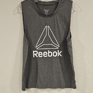 Reebok Gray Muscle Tee with White Logo